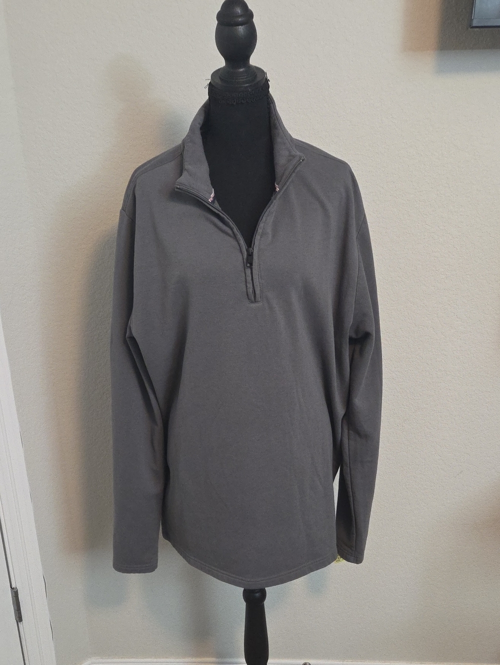 Original Weatherproof Vintage Men’s XL Gray Quarter Zip Fleece Pullover